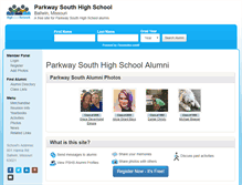 Tablet Screenshot of parkwaysouthhighschool.org